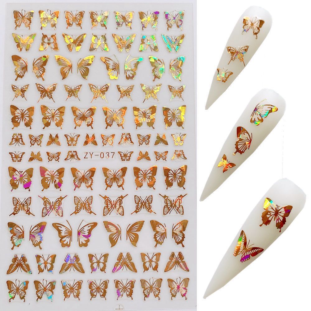 Butterfly Nail Sticker – Simulation Bronzing Laser Nail Art